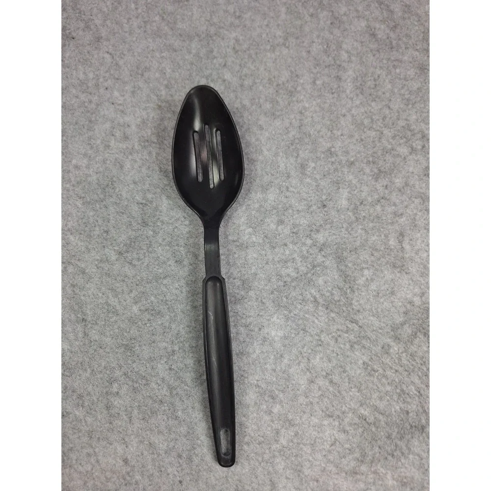Vintage EKCO Black Slotted Plastic/Nylon Cooking/Serving Spoon Black 11